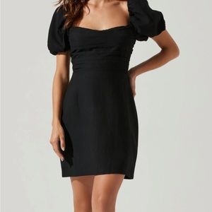 Linen Pleat Front Mini Dress